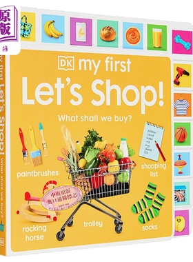 DK启蒙购物单 My First Let's Shop What Shall We Buy 英文原版 儿童纸板书 亲子绘本图画书 认知识物 进口童书【中商原版】