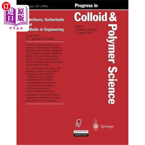 海外直订Interfaces, Surfactants and Colloids in Engineering 工程中的界面、表面活性剂和胶体