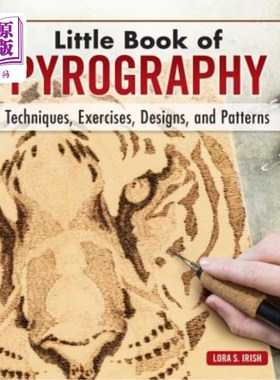 海外直订Little Book of Pyrography: Techniques, Exercises, Designs, and Patterns 火绘术的小书:技术，练习，设计，和模