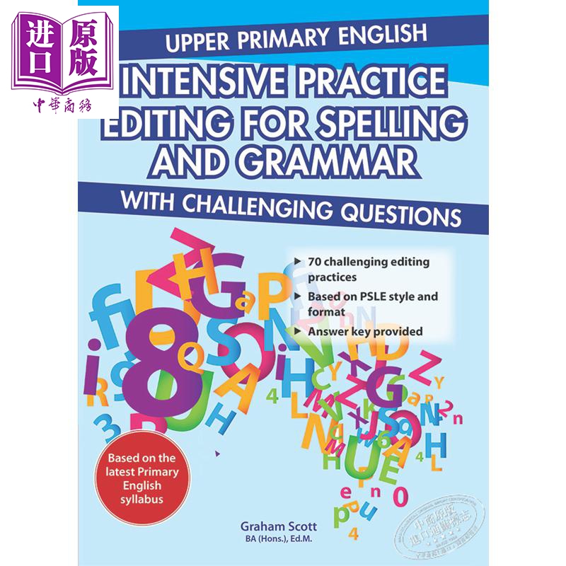 现货 Upper Primary English Intensive Practice Editing英语拼写和语法强化练习小学高年级新加坡教辅 7-12岁【中商原版】