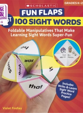 海外直订Fun Flaps: 1st 100 Sight Words: Reproducible Manipulatives That Make Learning Si 有趣的Flaps:前