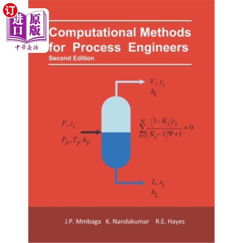 海外直订Computational Methods for Process Engineers 工艺工程师计算方法