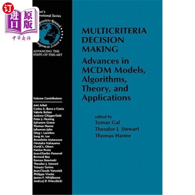 海外直订Multicriteria Decision Making: Advances in MCDM Models, Algorithms, Theory, and  多准则决策：MCDM模型、算法