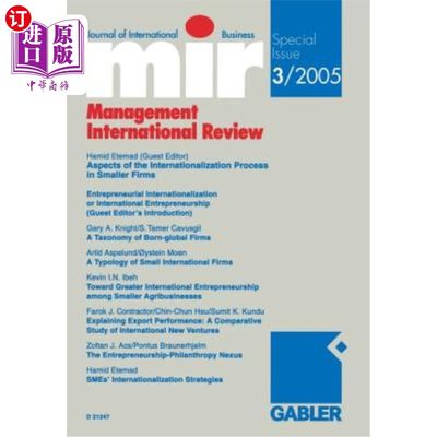 海外直订Aspects of the Internationalization Process in Smaller Firms 小企业国际化进程的各个方面