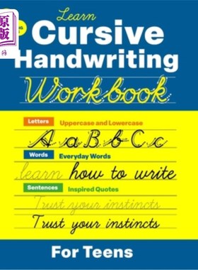 海外直订Cursive Handwriting Workbook for Teens: Learn to Write in Cursive Print (Practic 青少年草书书写练习册:学习