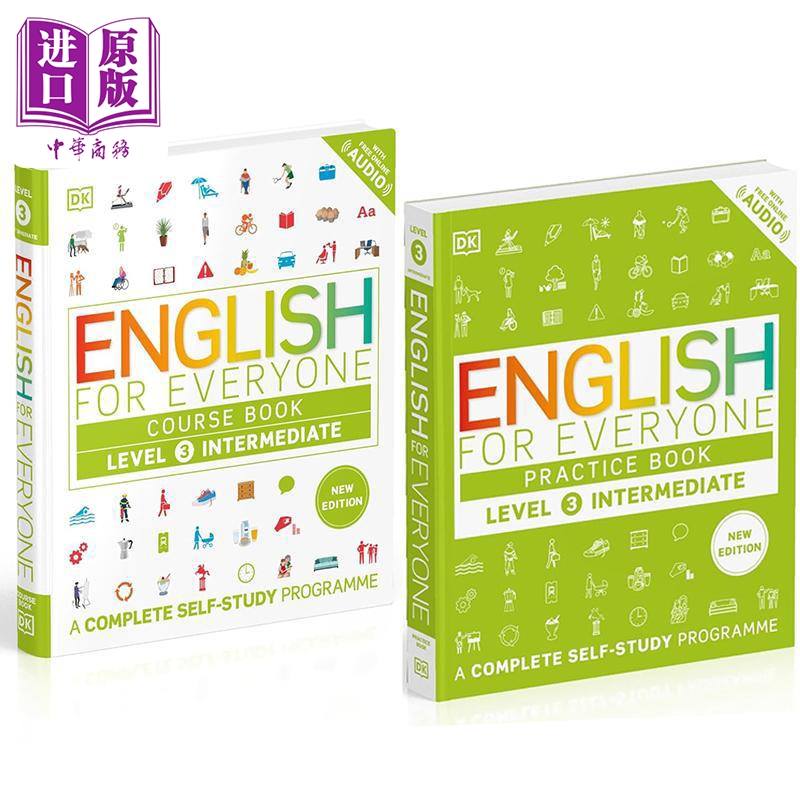 2025年新版 英文原版人人学英语3课本+练习册 English for Everyone Course Practice Book Level 3 Intermediate【中商原版?