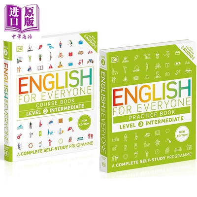 2025年新版 英文原版人人学英语3课本+练习册 English for Everyone Course Practice Book Level 3 Intermediate【中商原版?