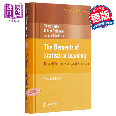 现货 统计学习基础 数据挖掘 推理与预测 The Elements of Statistical Learning 英文原版 Trevor Hastie【中商原版】