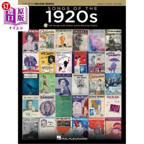 海外直订Songs of the 1920s: The New Decade Series with Online Play-Along Backing Tracks 20世纪20年代的歌曲:新十年系