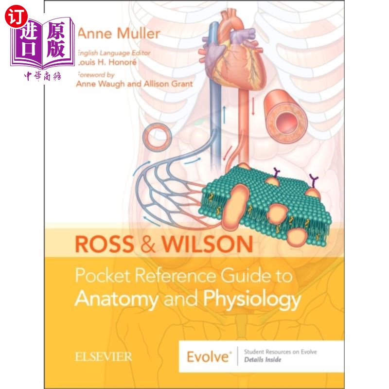 海外直订医药图书Ross & Wilson Pocket Reference Guide to Anatomy ... 罗斯和威尔逊口袋参考指南解剖和生理学