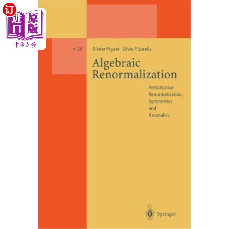 海外直订Algebraic Renormalization: Perturbative Renormalization, Symmetries and Anomalie 代数重正化：微扰重正化、对