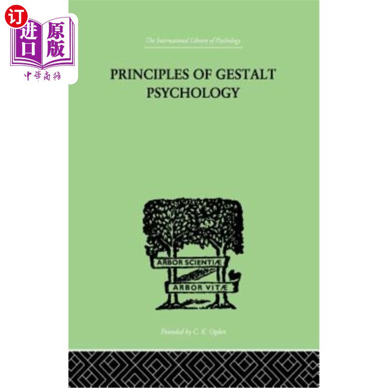 海外直订Principles Of Gestalt Psychology 格式塔心理学原理