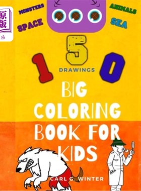 海外直订Big Coloring Book For Kids: Fun Activity Book For Kids & Toddlers - Color Monste 大彩色书为孩子:儿童和幼儿