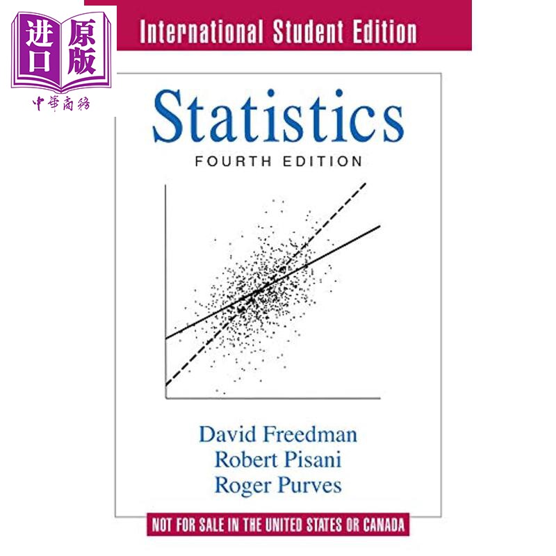 预售 统计学 第4版 国际学生版 平装 Statistics 4e ISE Fourth International Student Edition 英文原版 David Freedman【中商原