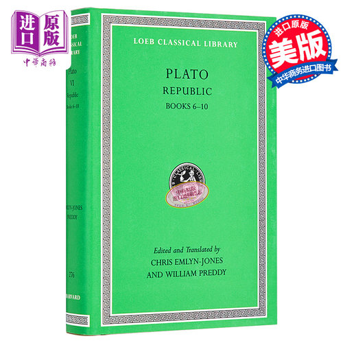 柏拉图 理想国 卷6-10 Republic Volume II Books 6-10 英文原版 Plato【中商原版】