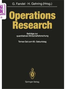 海外直订Operations Research: Beitr?ge Zur Quantitativen Wirtschaftsforschung Operations Research: B