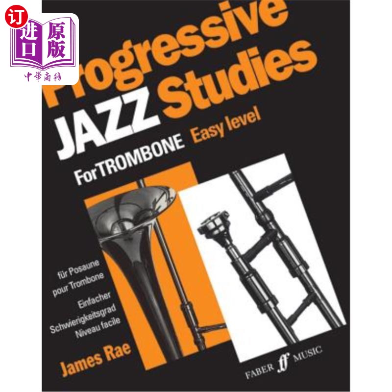 海外直订Progressive Jazz Studies for Trombone, Bk 1 长号进步爵士乐研究,Bk 1