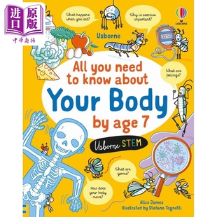 All 身体知识 Age Know Your 儿童科普绘本知识百科 中商原版 about Body 你所需要知道 7岁时 英文原版 Need You