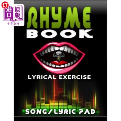 海外直订Lyrical Exercise My Rhyme Book Song/Lyric Pad 抒情练习我的押韵书歌/抒情垫