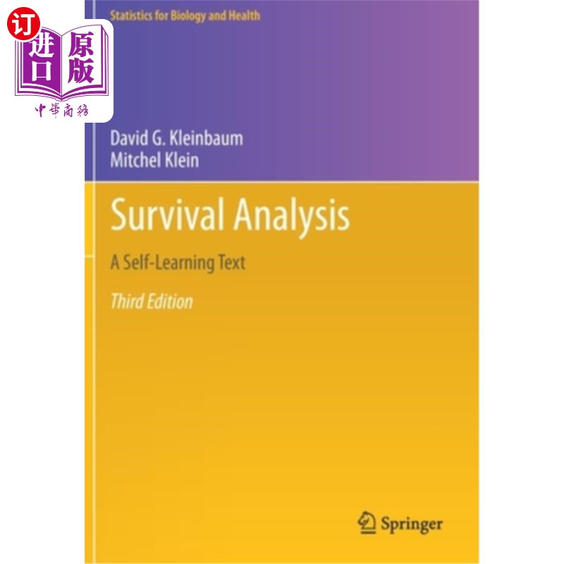 海外直订医药图书Survival Analysis: A Self-Learning Text 生存分析:自我学习的文本