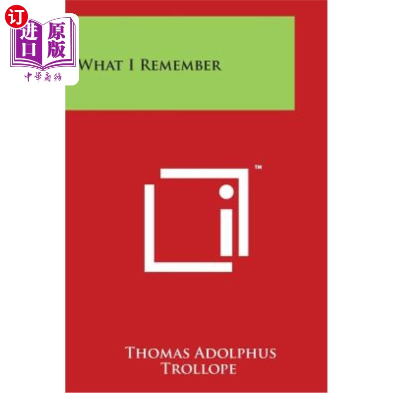 海外直订What I Remember 我记得的