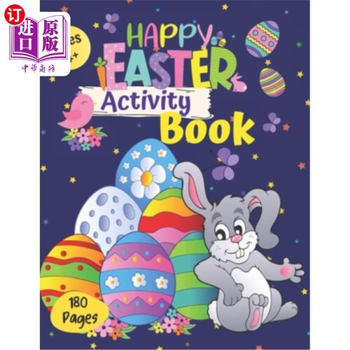 海外直订Happy Easter Activity Book: Children's Easter Fun Coloring & Activity Book 快乐复活节活动书:儿童复活节彩绘