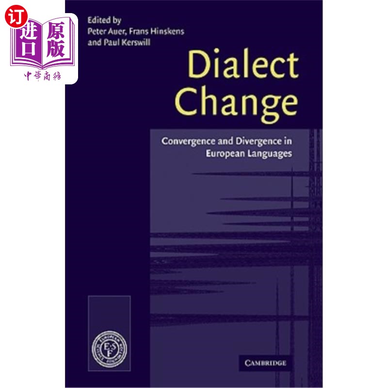 海外直订Dialect Change: Convergence and Divergence in European Languages 方言变迁:欧洲语言的趋同与分化