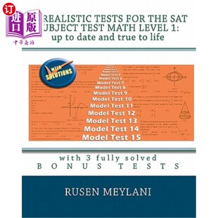 Subject Date Realistic Test SAT for and Math True the Tests 海外直订15 SAT科目测试数学1 Level