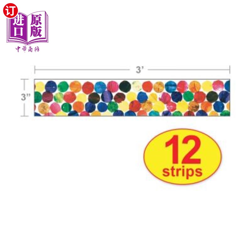 海外直订The Very Hungry Caterpillar(tm) Dots Straight Borders 非常饥饿的毛毛虫（tm）点直边