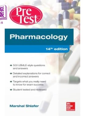 海外直订医药图书Pharmacology Pretest Self-Assessment and Review 14/E 药理学预试验自我评估与回顾14/E