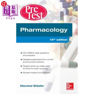 海外直订医药图书Pharmacology Pretest Self-Assessment and Review 14/E 药理学预试验自我评估与回顾14/E