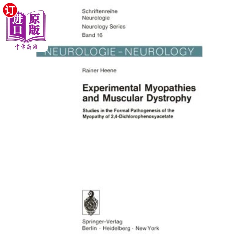 海外直订医药图书Experimental Myopathies and Muscular Dystrophy: Studies in the Formal Pathogenes 实验性肌病和肌营养 书籍/杂志/报纸 科普读物/自然科学/技术类原版书 原图主图