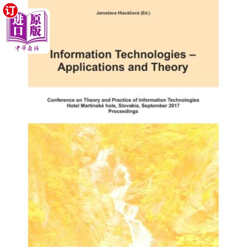 海外直订Itat 2017: Information Technologies - Applications and Theory: Conference on The Itat 2017: