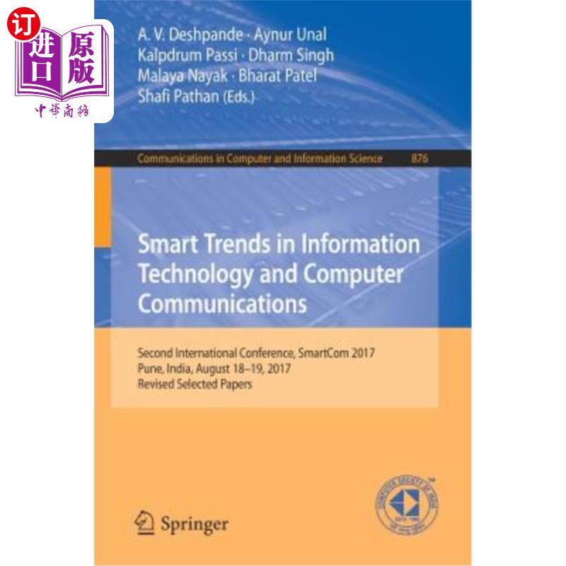 海外直订Smart Trends in Information Technology and Computer Communications: Second Inter 信息技术与计算机通信的智能趋势