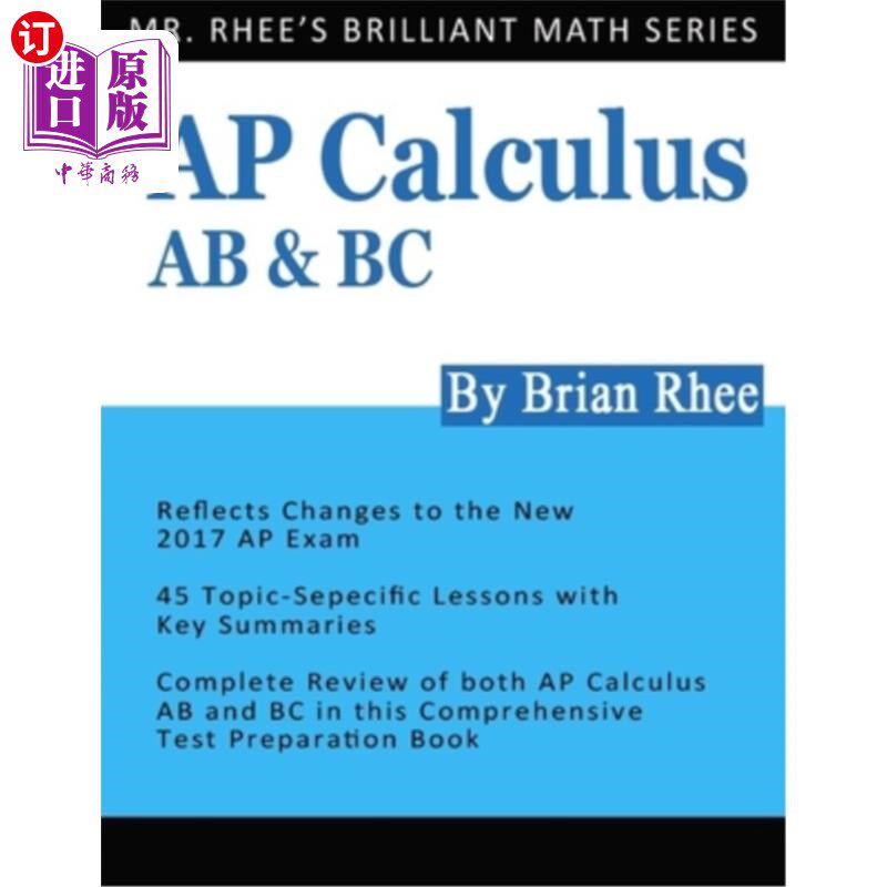 海外直订AP Calculus AB & BC: AP Calculus Exam Review Book AP微积分AB和BC: AP微积分考试复习书