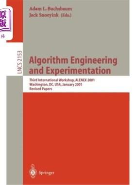 海外直订Algorithm Engineering and Experimentation: Third International Workshop, Alenex  算法工程与实验：第三届国际