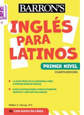 海外直订Ingles Para Latinos, Level 1 + Online Audio 英格尔斯Para Latinos, 1级+在线音频