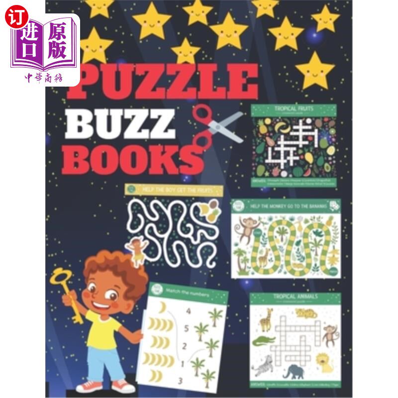 海外直订Puzzle Buzz Books: Sharpen your pencils and start developing brainpower today, w 益智热门书籍：今天就开始磨