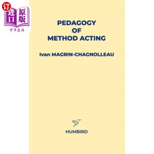 海外直订Pedagogy of Method Acting 方法表演教学法“，