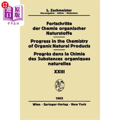 海外直订Fortschritte Der Chemie Organischer Naturstoffe / Progress in the Chemistry of O Fortschrit