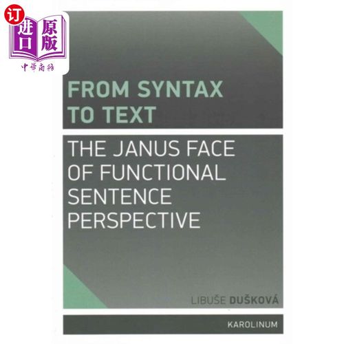 海外直订From Syntax to Text 从语法到文本