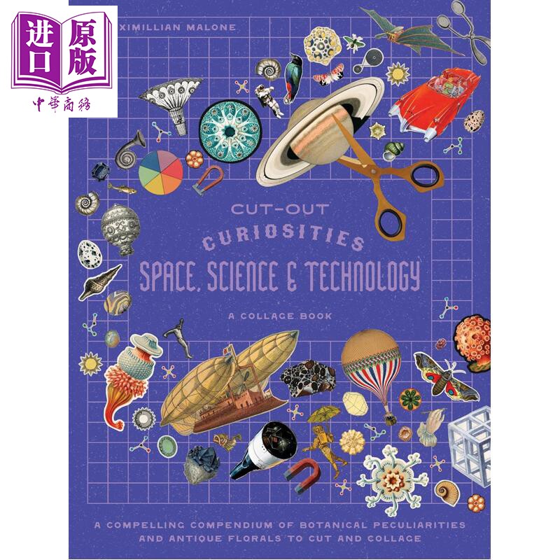 预售 Cut-out Curiosities Space Science & Technology 进口艺术 剪纸奇趣 太空 科学与技术：拼贴画册【中商原版】
