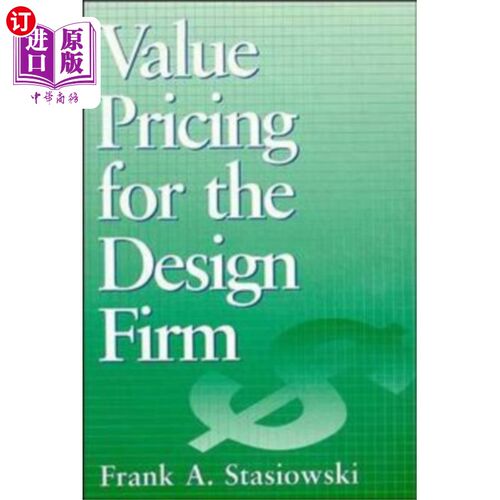 海外直订Value Pricing for the Design Firm 设计公司价值定价