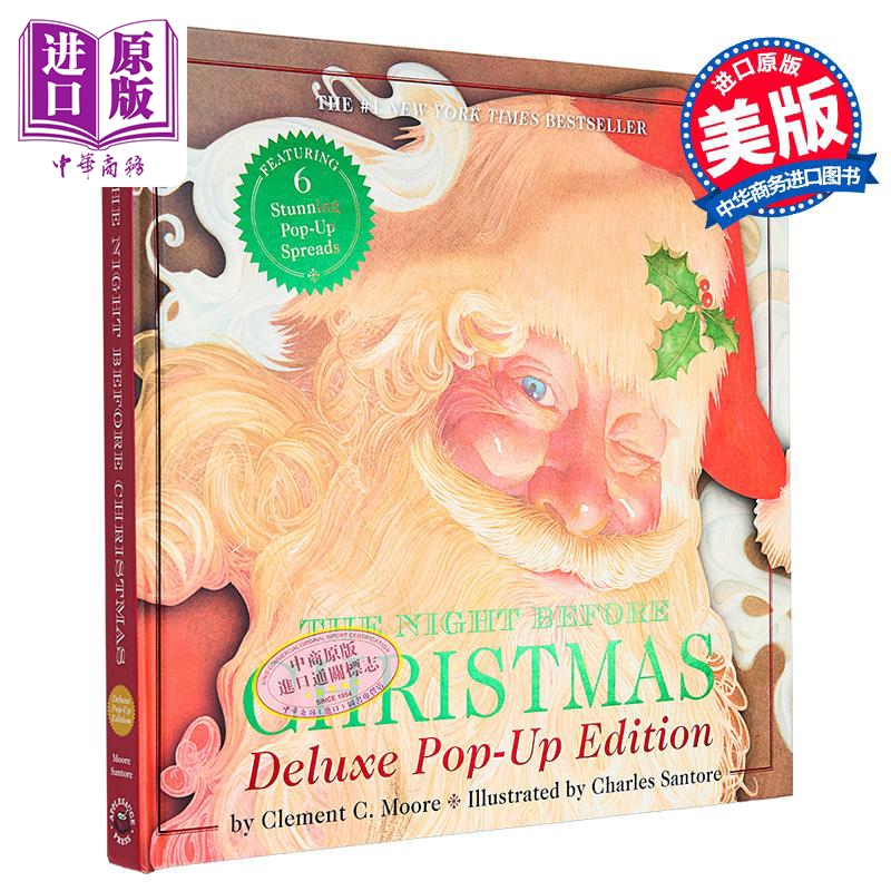 圣诞节前夜 豪华立体书 英文原版 Night Before Christmas The Deluxe Pop Up Edition Clement C Moore【中商原版】