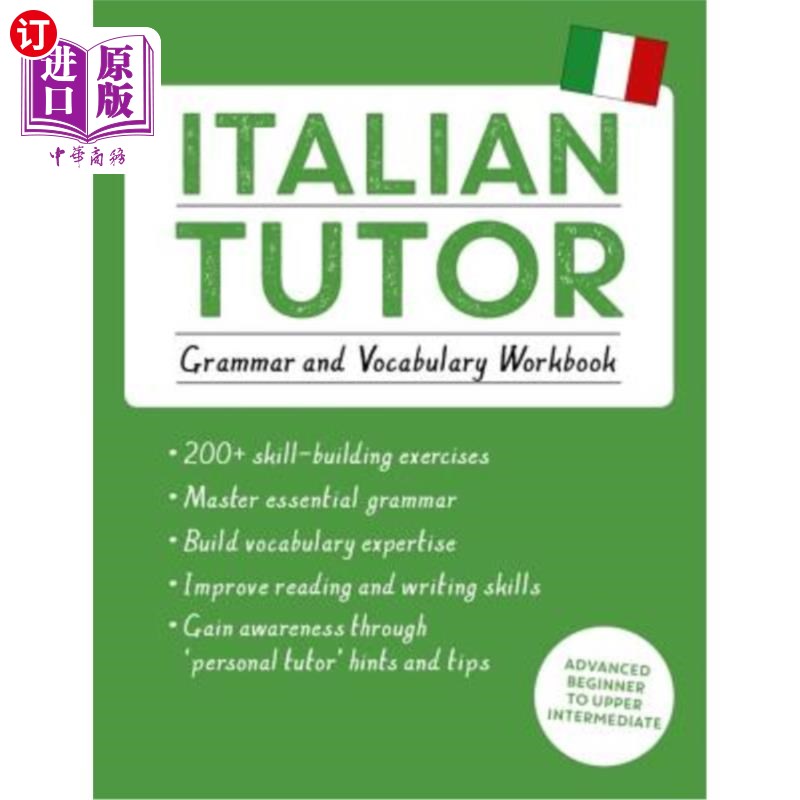 海外直订Italian Tutor: Grammar and Vocabulary Workbook(Learn Italian with Teach Yoursel意大利语导师:语法和词汇练