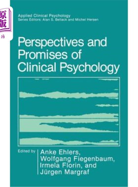 海外直订医药图书Perspectives and Promises of Clinical Psychology 临床心理学的前景与展望