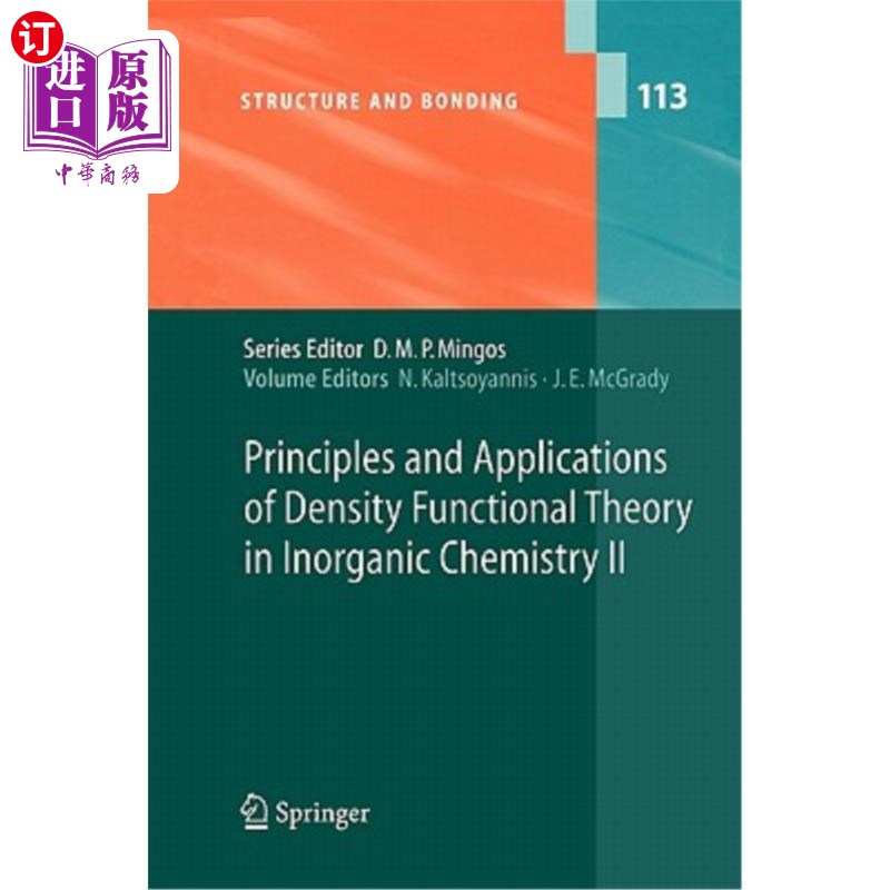 海外直订Principles and Applications of Density Functional Theory in Inorganic Chemistry  密度泛函理论在无机化学中的
