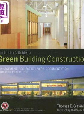 现货 承包人绿色建筑施工指南 Contractor S Guide To Green Building Const Ruction 英文原版Thomas Glavinich 中商