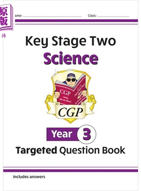 英国原版CGP教辅 新的 KS2 科学 3年级有针对性的问题书含答案 New KS2 Science Year 3 Targeted Question Book【中商原版】