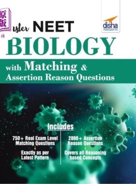 海外直订Master NEET Biology with Matching & Assertion Reason Questions 掌握NEET生物学与匹配和断言原因问题
